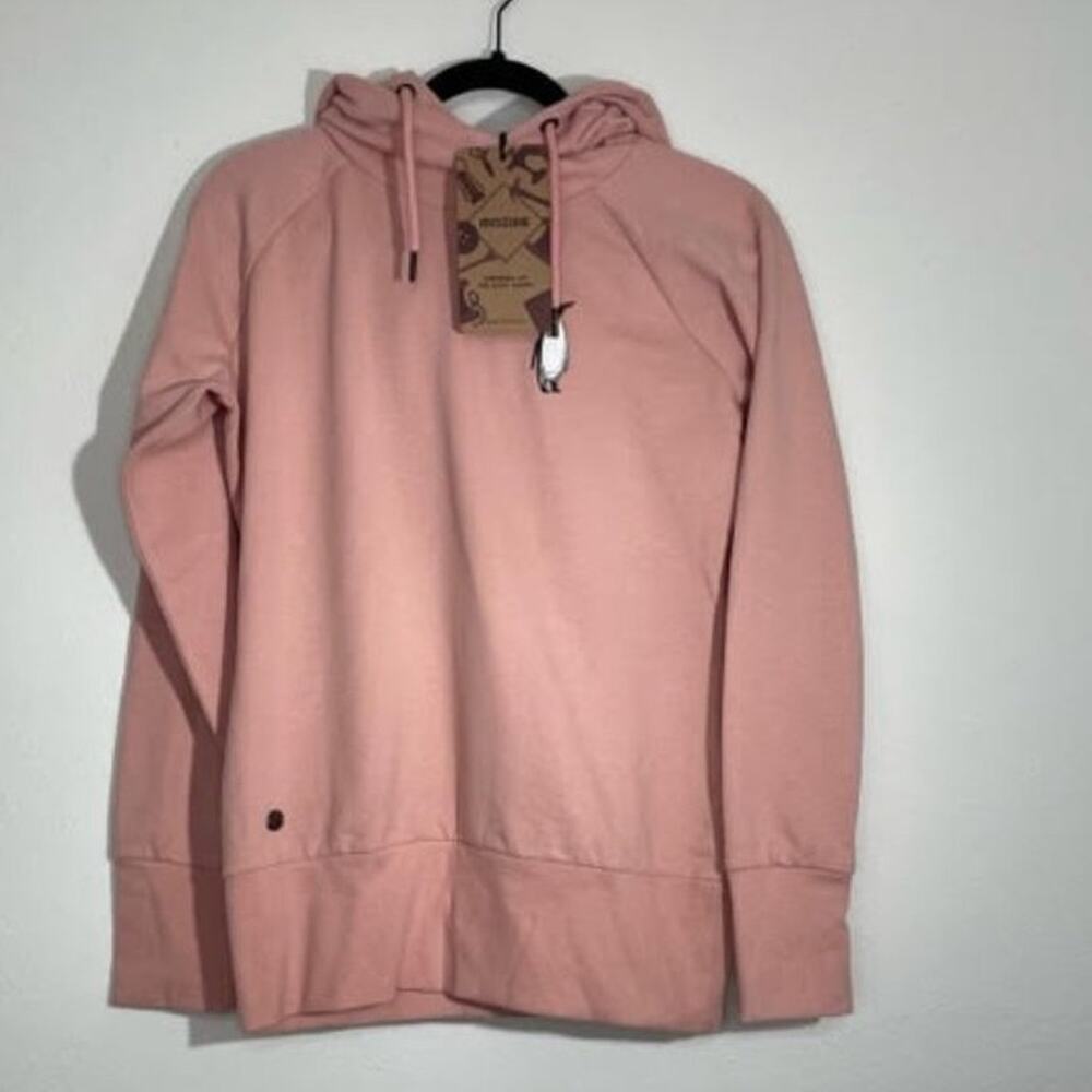Mazine Marla Hoodie Powder Pink Penguin Embroidered S NWT
